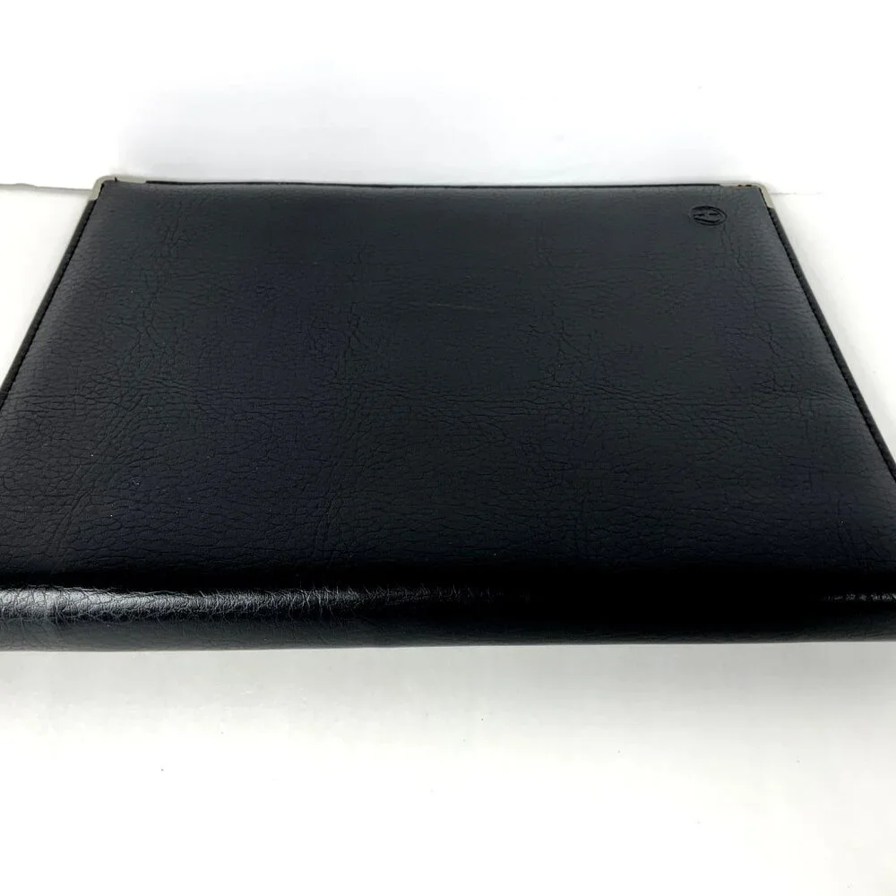 Avenues Vintage-Style Black Faux Leather 3-Ring Binder – Classic Office Organiza
